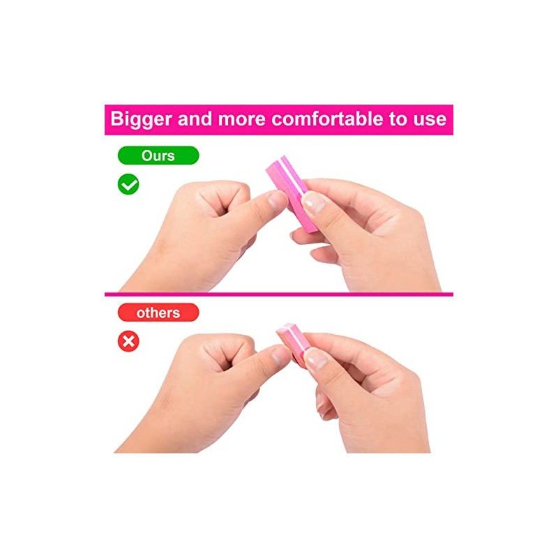 Diesisa Lima de uñas con bloque de tampón, esponja de