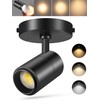 VANoopee 3-Color Zoomable LED Ceiling Spotlight Flush Mount Adjustable Spotlight