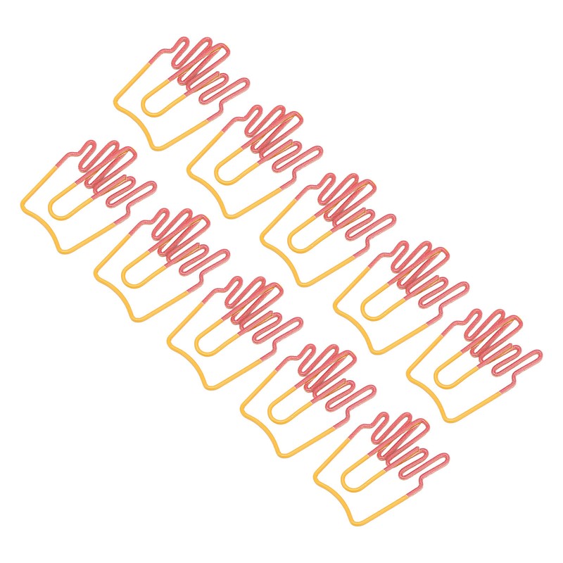 100Pcs Paper Clips Cute French Fries Shape Electroplating Process Lightweight