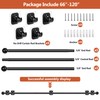 Curtain Rods No Drilling for Windows Set 66 to 120-128