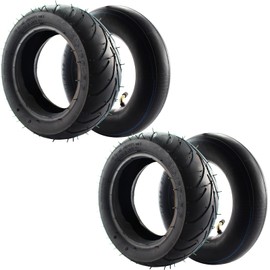 New Olym 110-50-6.5 Outer Tyre and Inner Tube with Angled Valve Stemnner for 38cc 47cc 49CC MTA1 MTA2 Cag Mx3 GP-RSR Mini Pocket Dirt Pit Bike Scooters 90/65-6.5 4PCS