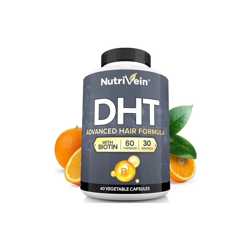 Fórmula Avanzada DHT con Biotina DHT Blocker Hair Supplement, 60