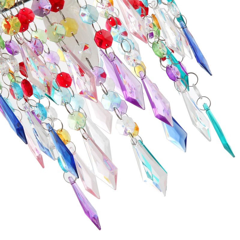 Modern Waterfall Design Easy Fit Pendant Shade with Multi Coloured