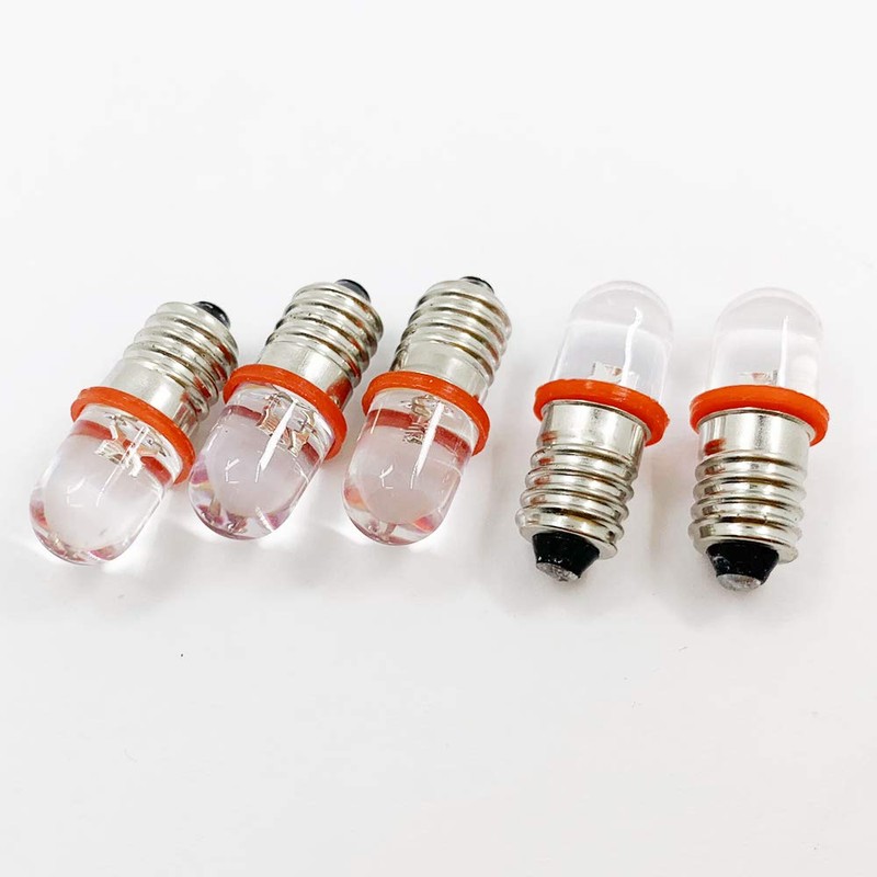 DERA 5pcs/lot E10 Screw Base LED Indicator Light Bulbs Spot