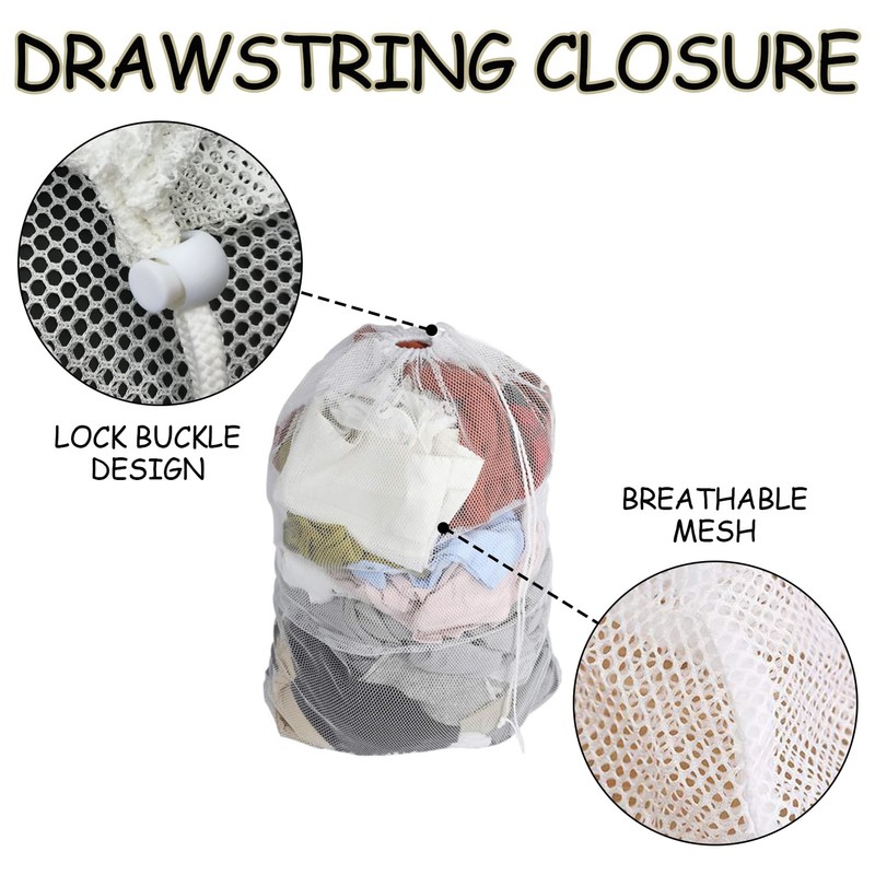 SYEYCW 2 Pcs Laundry Net Bags, 60 x 90cm Organizer