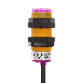 HUABAN 1PCS E18-D50NK DC 5V Diffuse Reflection Type Infrared Obstacle Avoidance Sensor Photoelectric Switch DC NPN Normally Open