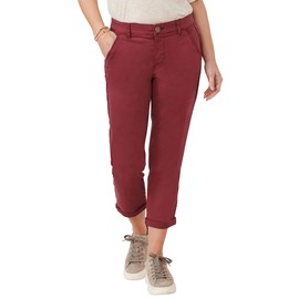 Democracy Women's Ab Solution High Rise Roll Cuff-Trouser, Grape Wine