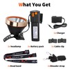 High Power Rechargeable LED Headlamp - Waterproof Adjustable Head Flashlight,