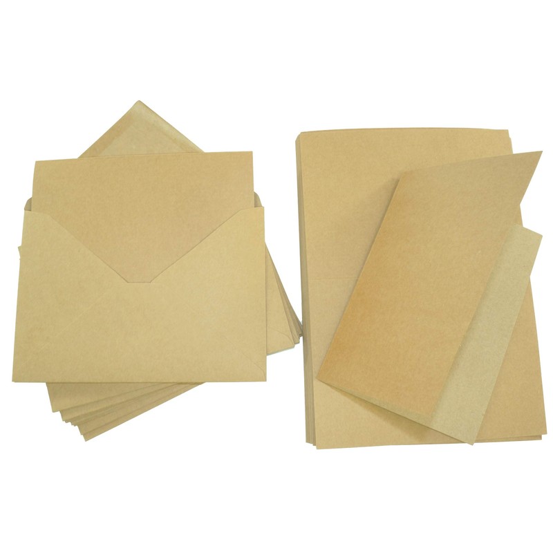 Netuno 25 x Folding Cards Kraft Cardboard 300 g +