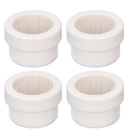 4PCS Pool Umbrella Stabilizer Adapter ABS Pool Umbrella Threaded Adapter Sleeve for Outdoor Patio Umbrellas Insert White
