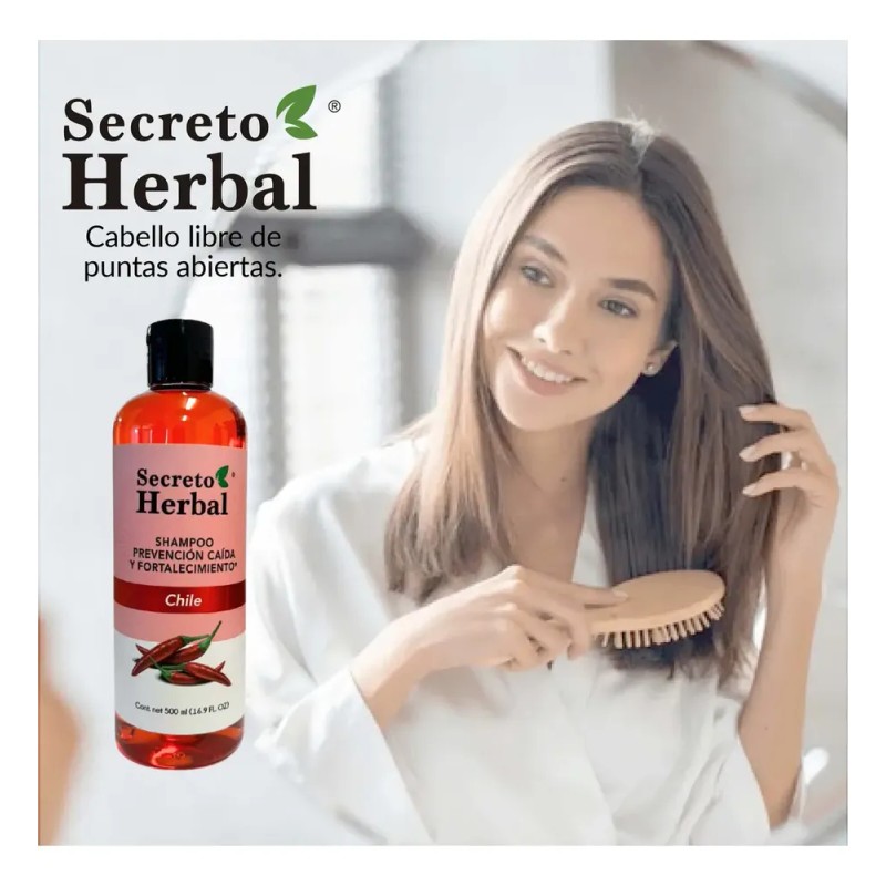 Shampoo Secreto Herbal Anticaída Fortalecimiento Chile 500ml