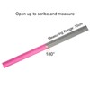 sourcing map Folding Straight Ruler 30cm Metric Aluminum Alloy Ruler
