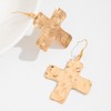 14K Gold Big Cross Dangle Earrings for Women Dainty Large