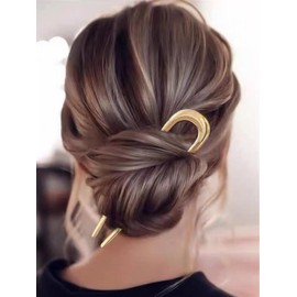 IThreeLuck French Hair Pins for Women 2 Pack Large Hair Pins for Buns Thick Hair 5.5Inch U Shape Hair Pins Super Elegant