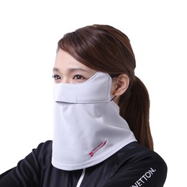 White Beauty UV-Blocking Face Cover A-Type, Non-Suffocating, UV Protection Sports Mask (Gray)