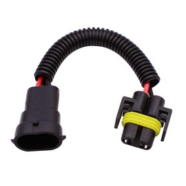 HUIQIAODS Female Connector Plug Wire Harness Socket Adapter for Car Headlight Fog Light 2 Pack (H8 H9 H11 Wire Harness Socket)