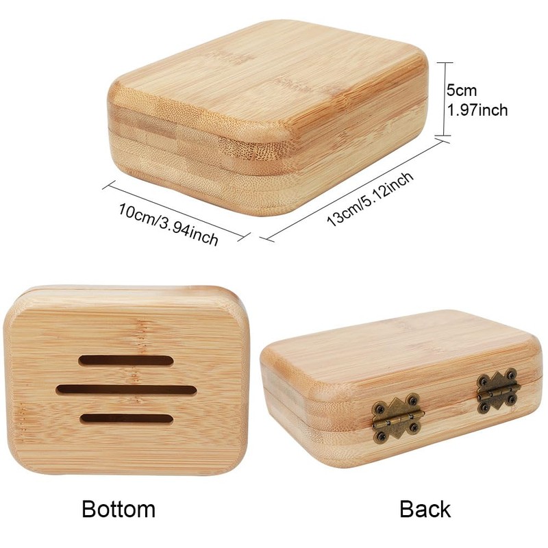 Home Storage Box Accessories Storage, Handmade Bamboo Wooden Soap Holder,