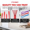 Chef Craft Premium Silicone Wire Cooking Whisk, 10.5 Inch, Red