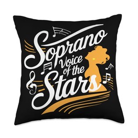 Soprano Singer Vocal Range Vocalist Voice Singing Choir Throw Pillow