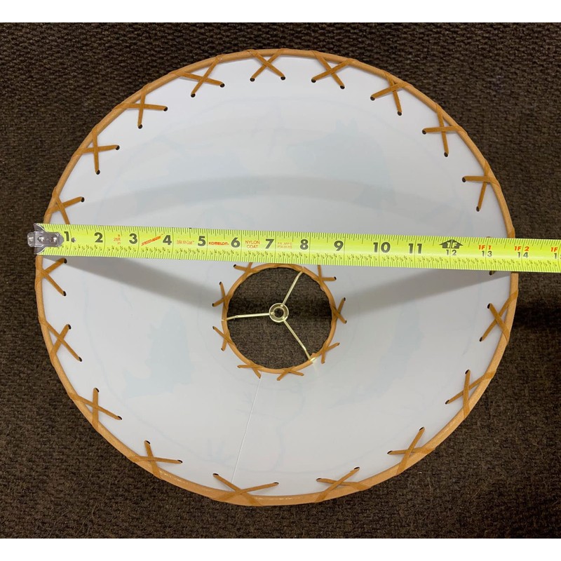 Rustic Oiled Kraft Laced Fish Lamp Shade - 14"