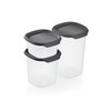Tupperware One Touch Fresh Small Square Containers 3-Piece Set Black
