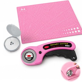 12 PCS Rotary Cutter, Durable Fabric Cutter for Sewing Quilting Leather (Pink)