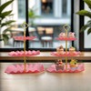 2 Pack of 3 Tier Cupcake Stand, Plastic Tiered Serving