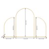 Gold&White Metal Wedding Arch Backdrop Stand,7.2FT, 6.6FT, 6FT Set of