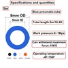 HUAZIZ 5 m PU Pneumatic Hose, Blue Pneumatic Polyurethane Pneumatic
