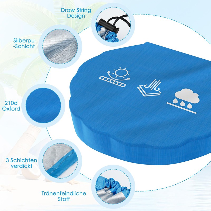 Sandpit Cover, Sand Shell Cover, 100 x 15 cm, Shell