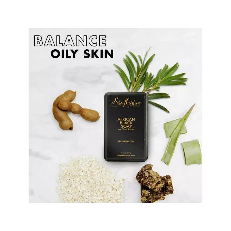 Sheamoisture Jabón En Barra Jabón Negro Africano 8 Oz/230g