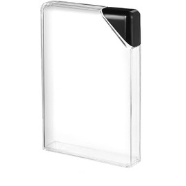 Flask Transparent Flat Water Bottle - Stylish Memo Bottle for Sports, Slim Paper Design, Clear Juice Container