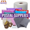 Bag Market | 100 x White Patch Handle Plastic Carrier