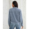Vetinee Women Jean Jacket Distressed Jean Jacket Women Womens Light