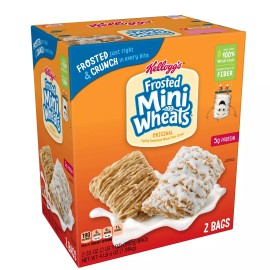 Kellogg's Breakfast Cereal, Frosted Mini-Wheats, Original, Low Fat, Excellent