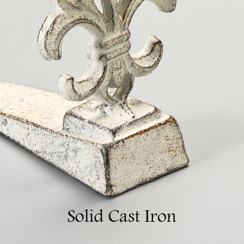 Fleur De Lis Door Stoppers Heavy Duty Cast Iron Decorative