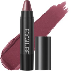 FOCALLURE- Lápiz labial mate ultra chic, lápiz labial rico en vitamina E, color mate ligero que no se seca ni se decolora                             