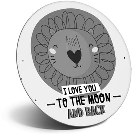 Destination Vinyl ltd Magnet for Refrigerator, Fridge BW - Love Lion Animal Cute Quote for Office, Cabinet and Whiteboard, Magnetic Stickers, 42232