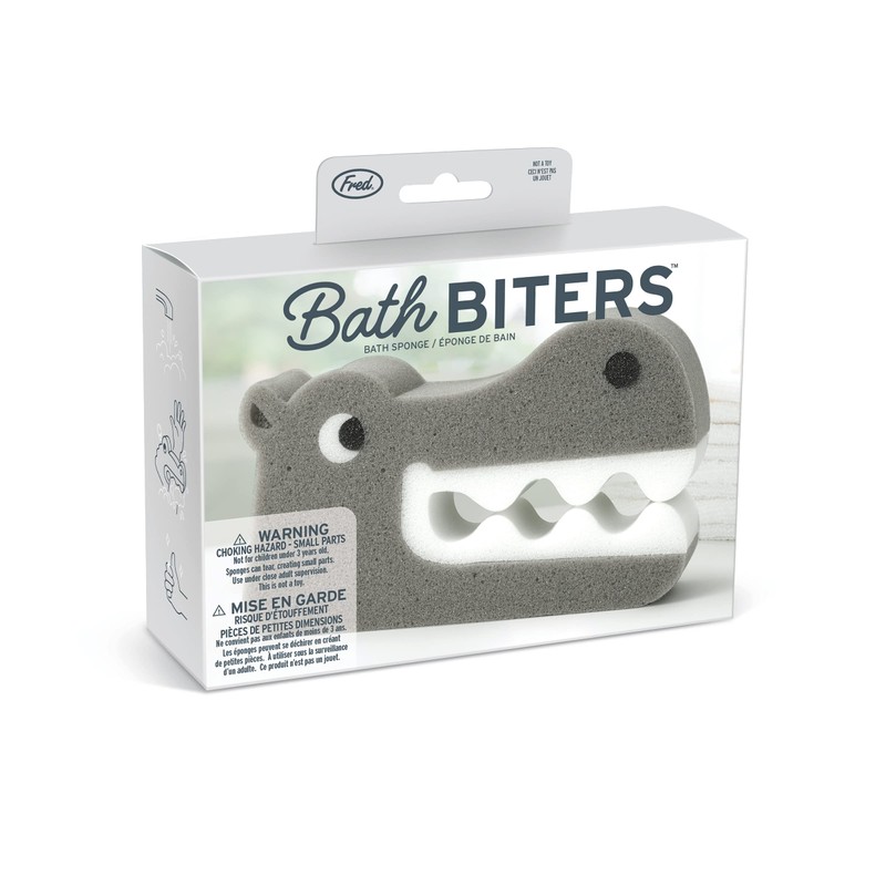 Genuine Fred Bath Biters, Children's Bath Sponge, Hippo