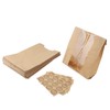 50PCS Bread Bag Kraft Paper Transparent Window Baked Food Packaging