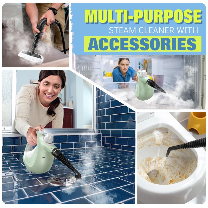 Steam Cleaner, Powerful Pressurized Handheld Steam Cleaner for Home with