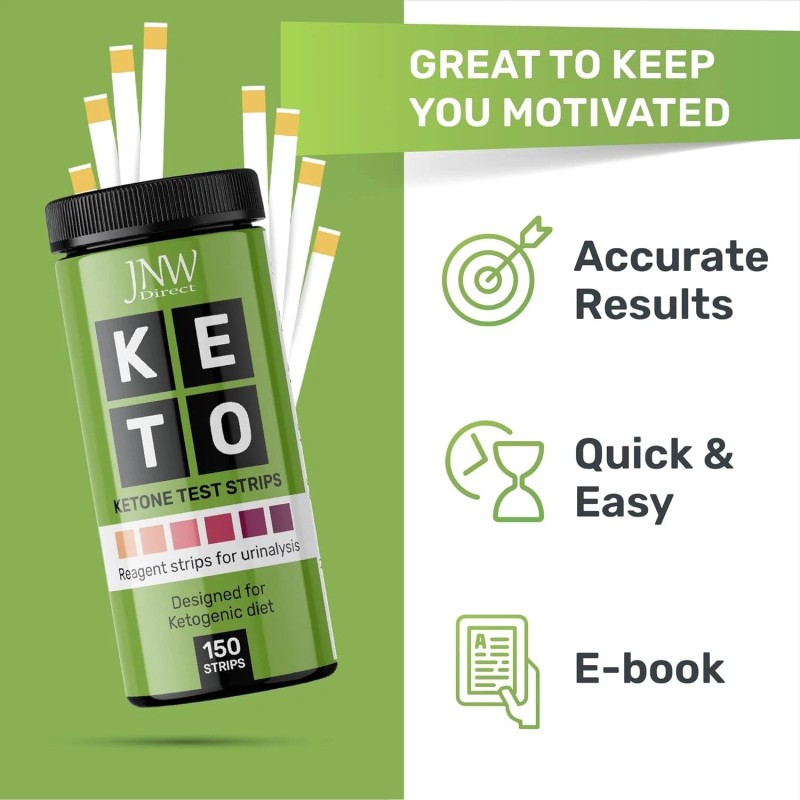 JNW Direct Ketone Test Strips, 150 Keto Test Strips for