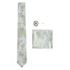NEXT Floral Print Tie and Pocket Square Set, Green, Unit