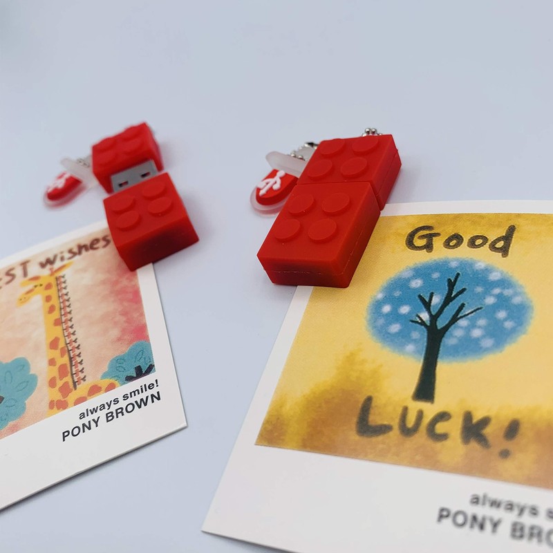 16GB USB Flash Drive - Red Pen Drive - Building