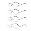 KoKoBin Half Reading Glasses,4 Pack Half Rim Metal Frame Glasses