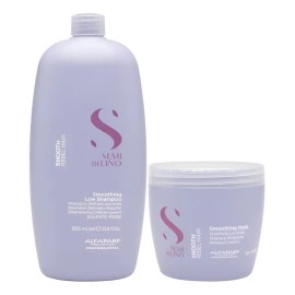 Shampoo  Mascarilla Alisadora Smooth Rebel Hair Alfaparf                                                                                              