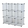 RILOOP Shelving System Cube Shelving Unit 9 Compartments Step Shelf