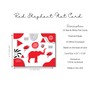 10 PC Red and White Elephant Sorority Inspired Flat Cards