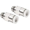 PATIKIL M6 Push to Fit 4mm OD Hose Connect Fittings,