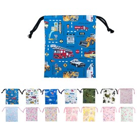 Arcobaleno Kids Drawstring Bag, Small Cup Bag, Boys, Girls, Kindergarten, Kindergarten, Elementary School, Commuting to School, Fashionable, Made in Japan, Car, Train, Chemistry, Unicorn, Heart,